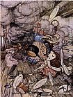 Arthur Rackham Alice in Wonderland Pig and Pepper painting